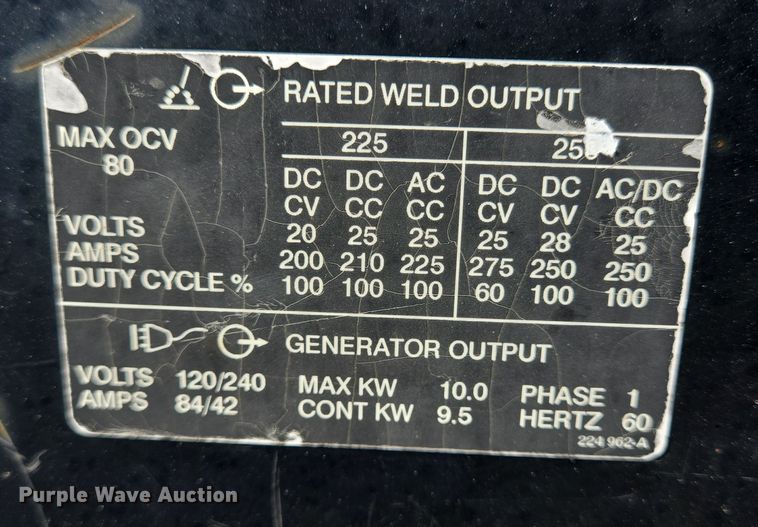 image for item DV1358 Miller Bobcat 250 welder/generator