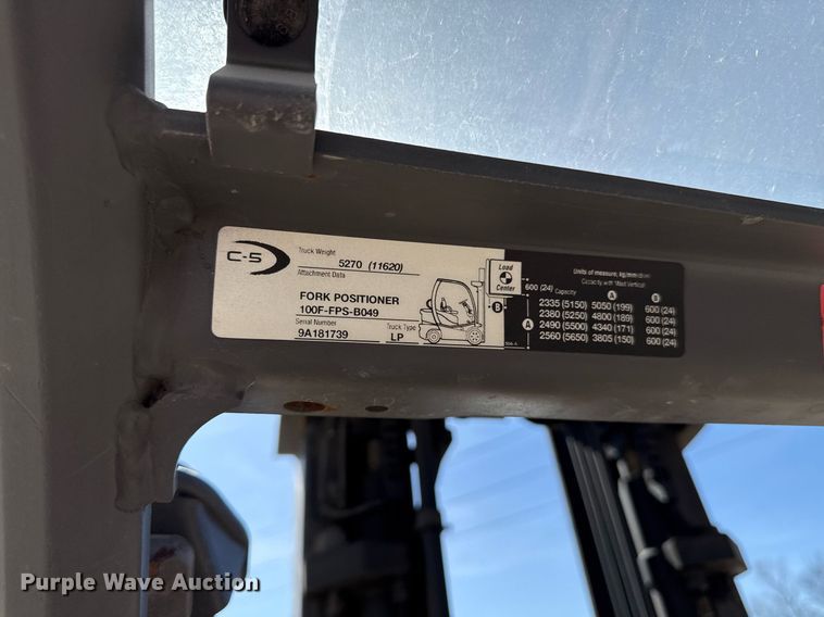 image for item DZ3996 2012 Crown 100F-FPS-B049 forklift