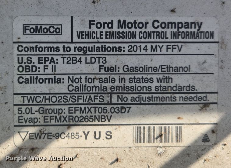 image for item EC3954 2014 Ford F150 SuperCrew pickup truck