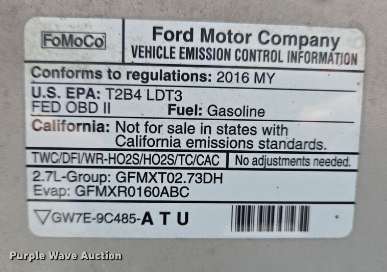 image for item EC4025 2014 Ford F150 SuperCrew pickup truck