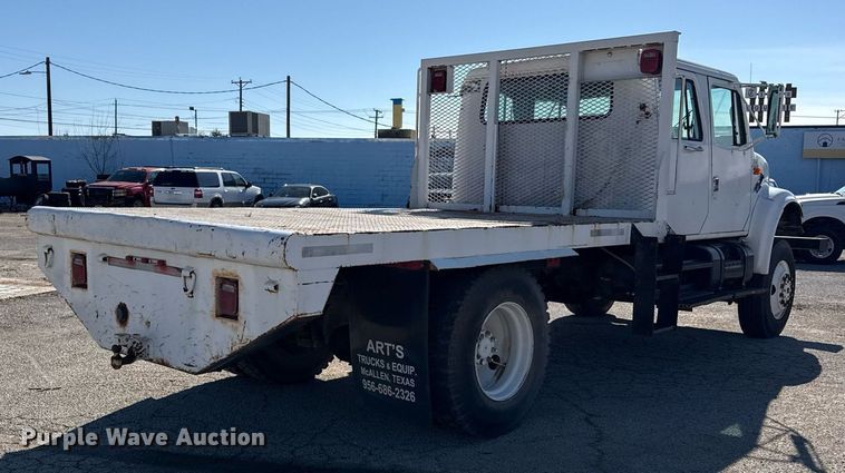 image for item ED5506 1999 International 4300 Crew Cab flatbed truck