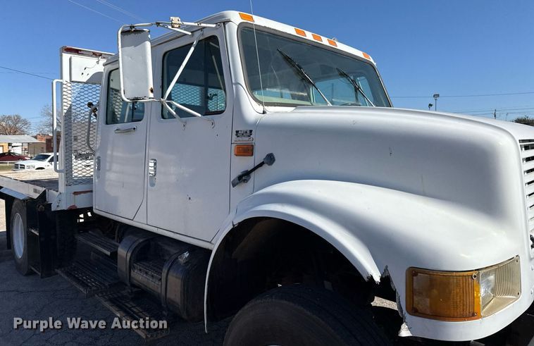 image for item ED5506 1999 International 4300 Crew Cab flatbed truck