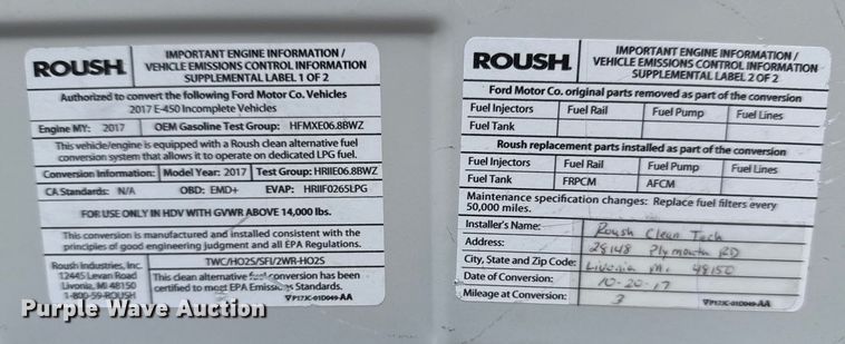 image for item EG2562 2017 Ford E450 Super Duty refrigerated truck