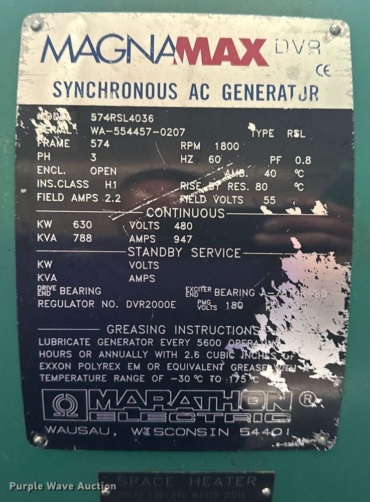 image for item EG2568 2007 MagnaMax 574RSL4036 generator