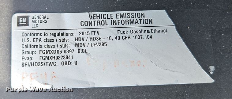 image for item EI8856 2015 Chevrolet Silverado 2500HD Double Cab pickup truck