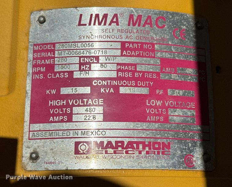 image for item EJ3507 Rainbow Mfg. 05000 generator