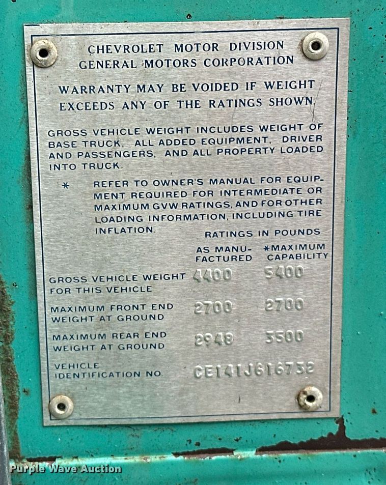 image for item EK0440 1971 Chevrolet Custom 10 pickup truck