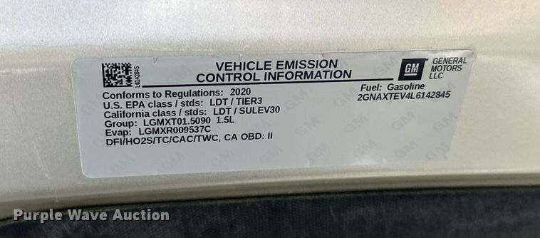 image for item EK0464 2020 Chevrolet Equinox SUV