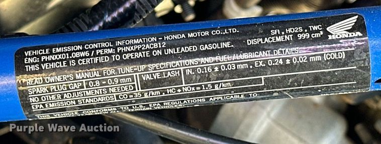 image for item EK0467 2023 Honda Talon 1000R-4 utility vehicle