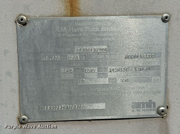 image for item EK0476 2008 A.M. Haire  RCCTT9623SS roll-off tilt deck container trailer