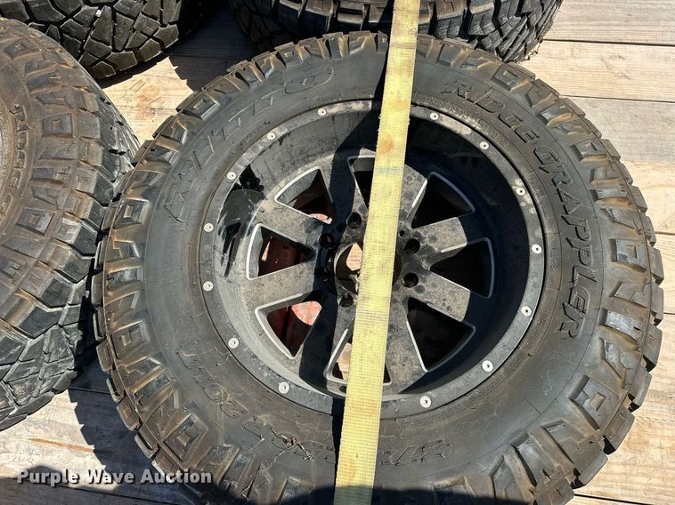 image for item EK0490 (4) Nitto Ridge Grappler 37x12.50R20LT wheels and tires