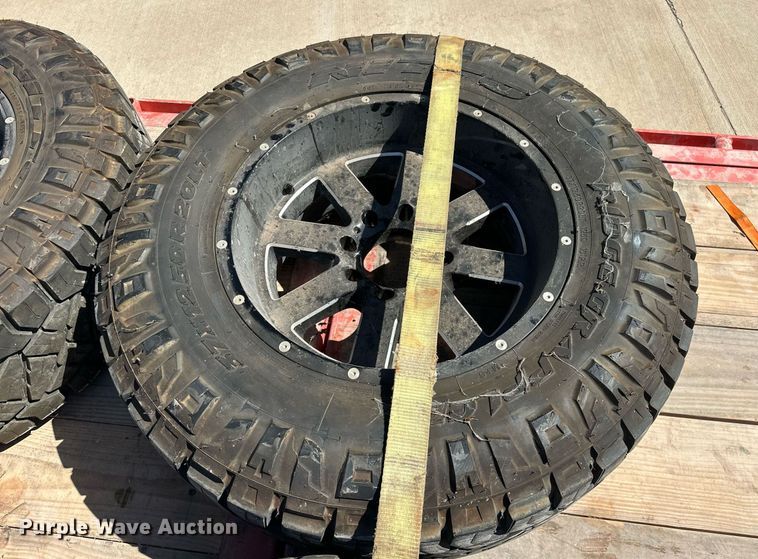 image for item EK0490 (4) Nitto Ridge Grappler 37x12.50R20LT wheels and tires