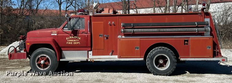 image for item EK2712 1980 Ford F700 Custom Cab pumper fire truck