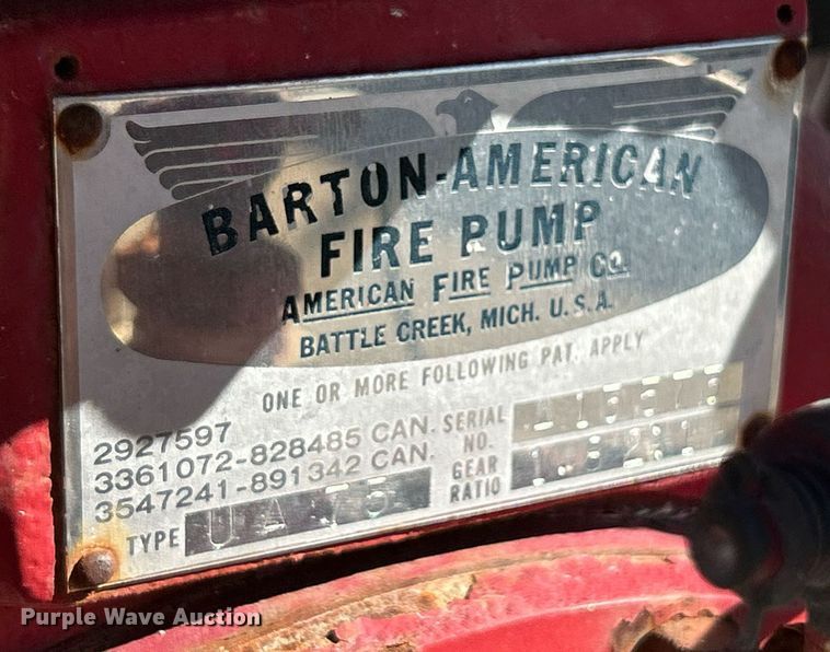 image for item EK2712 1980 Ford F700 Custom Cab pumper fire truck