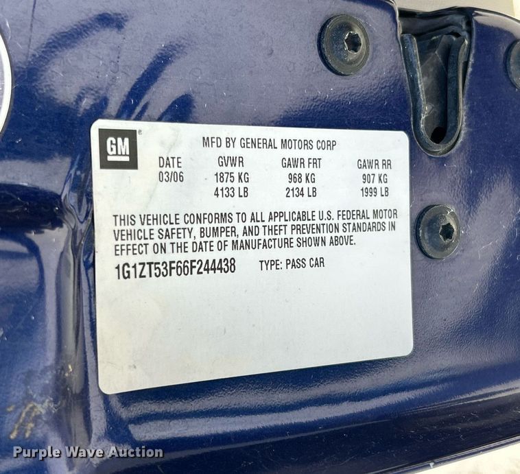 image for item EK2717 2006 Chevrolet Malibu LT 