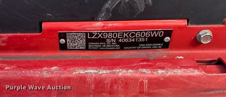 image for item EM3547 Exmark LZX980EKC606W0 ZTR lawn mower