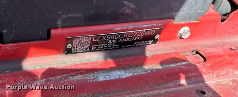 image for item EM3548 Exmark LZX980EKC726W0 ZTR lawn mower