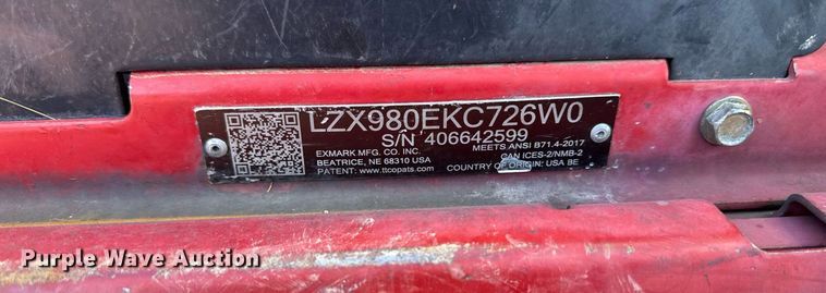 image for item EM3549 Exmark LZX980EKC726W0 ZTR lawn mower