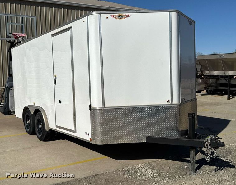 image for item EM3556 2020 H&H H9616TFTV-100 enclosed cargo trailer