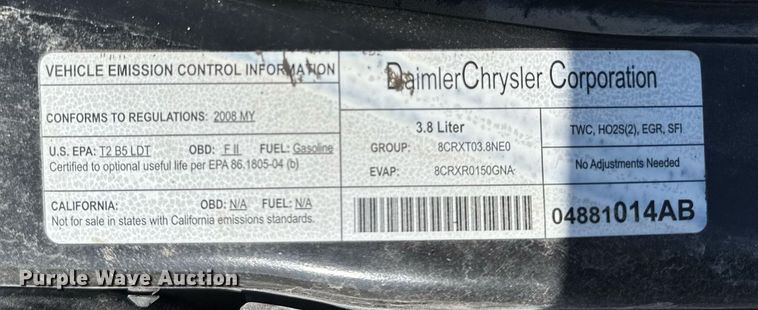 image for item EM3575 2008 Chrysler Town & Country van