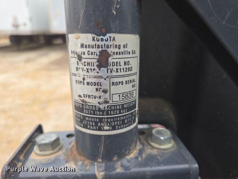 image for item EN3525 2014 Kubota  RTV X1120D utility vehicle