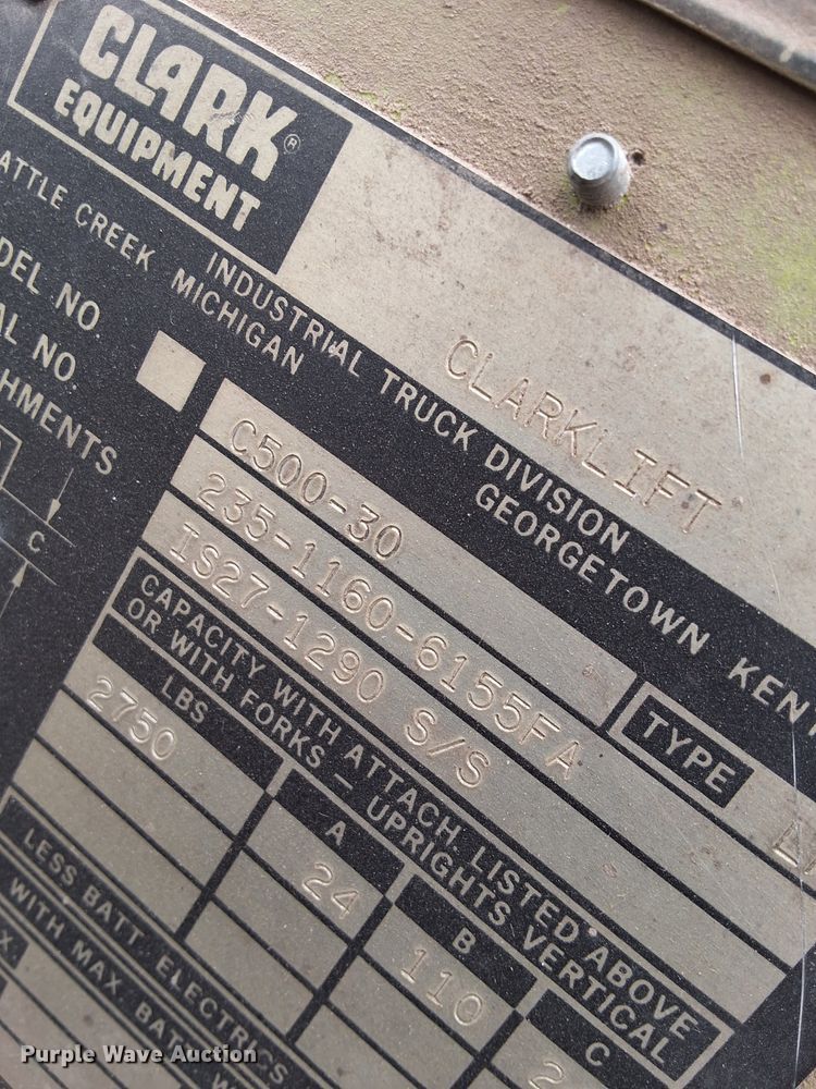 image for item EN8691 Clark C500-30 forklift