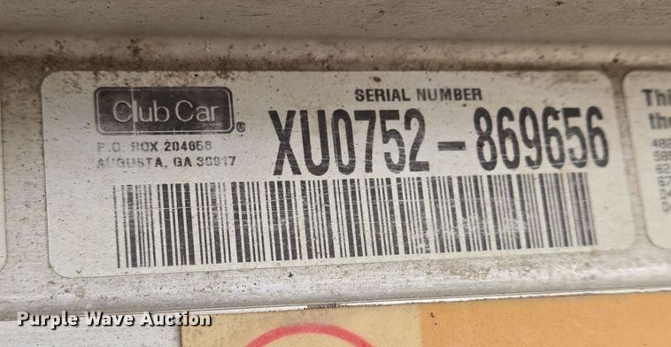 image for item EN8697 2007 Club Car RCS-RXT 900 utility vehicle