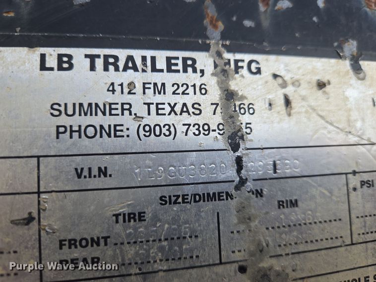 image for item EN8705 2005 LB Trailer equipment trailer