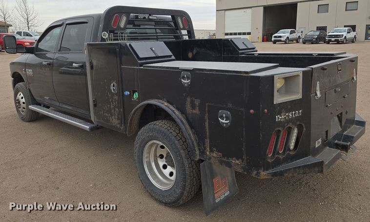 image for item EN8800 2017 Dodge Ram 3500 Crew Cab flatbed pickup truck