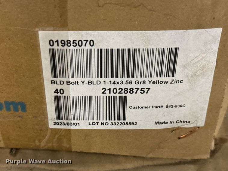 image for item EQ1150 (2) pallets of hardware