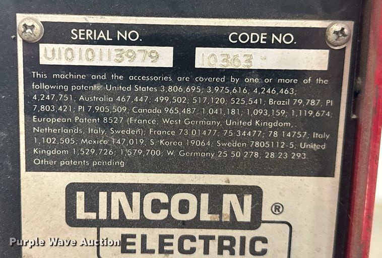 image for item EQ1165 Lincoln Electric CV-400 welder