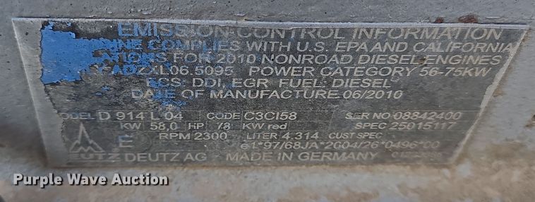 image for item EQ2558 2010 Deutz D 914 L 04 power unit