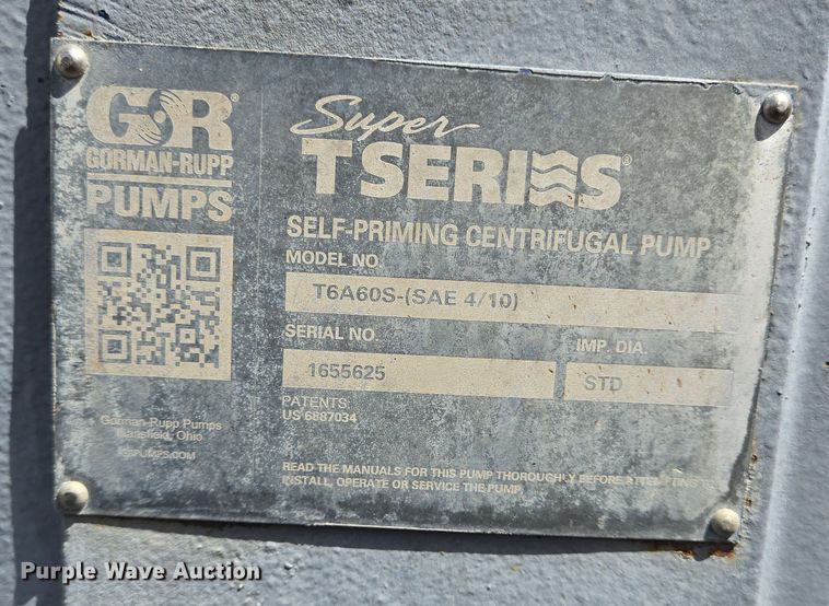 image for item EQ2560 Gorman-Rupp T6A60S pump