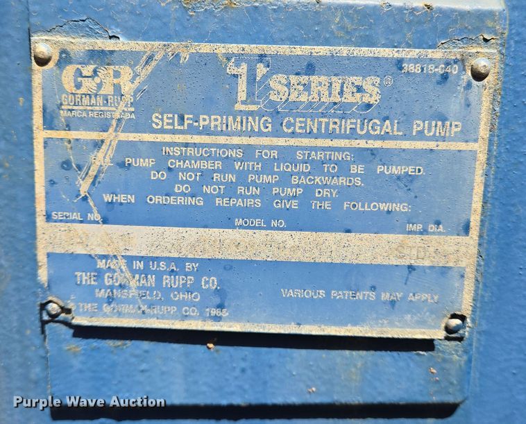 image for item EQ2572 Gorman-Rupp T4A60S pump