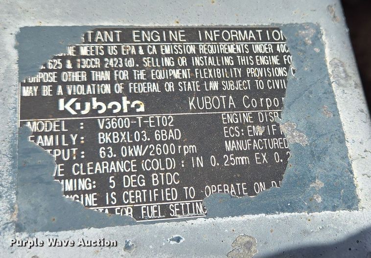 image for item EQ2575 Kubota V3600 power unit