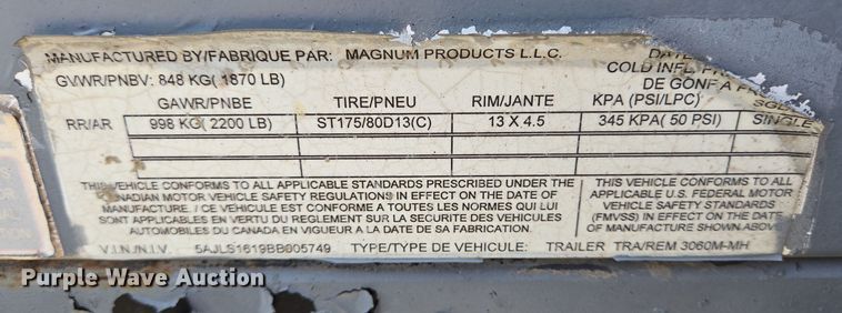 image for item EQ2580 2011 Magnum MLT3060M light plant