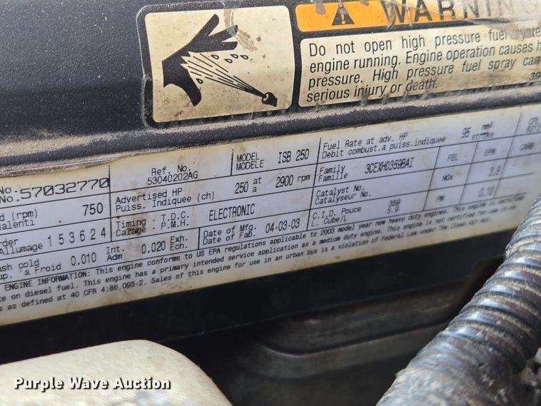 image for item EQ6778 2003 Dodge  Ram 3500 Quad Cab pickup truck cab and chassis