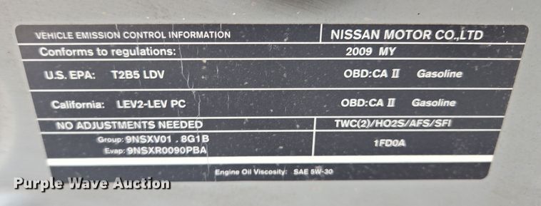 image for item EQ6866 2009 Nissan  Cube  SUV