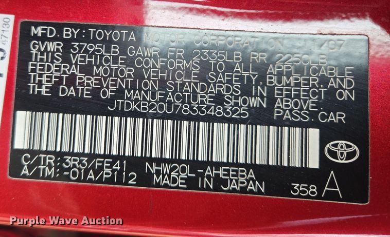 image for item EQ6867 2008 Toyota  Prius 