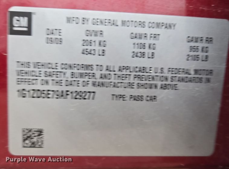 image for item EQ6870 2010 Chevrolet Malibu LT 