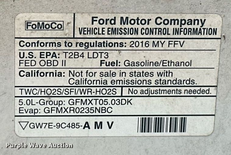 image for item NG9920 2016 Ford F150 SuperCrew pickup truck