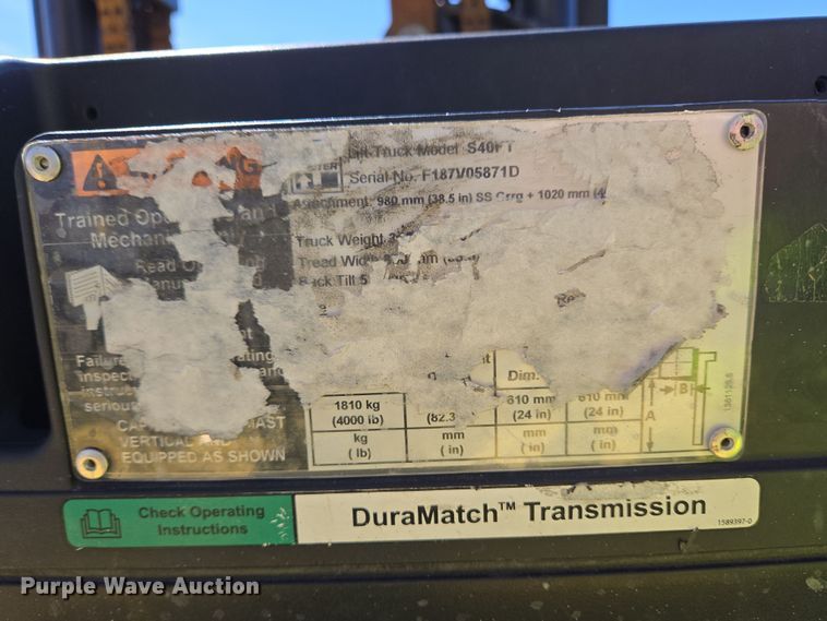 image for item YA0386 Hyster S40FT forklift