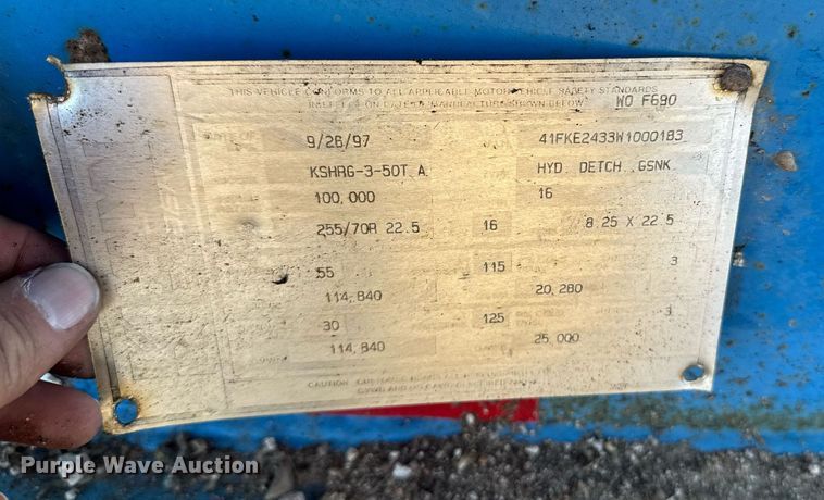 image for item DE2134 1998 Kalyn Siebert TL280 lowboy equipment trailer