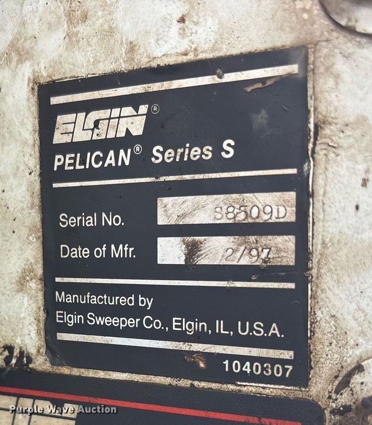 image for item DM1892 1997 Elgin Pelican Series SE street sweeper