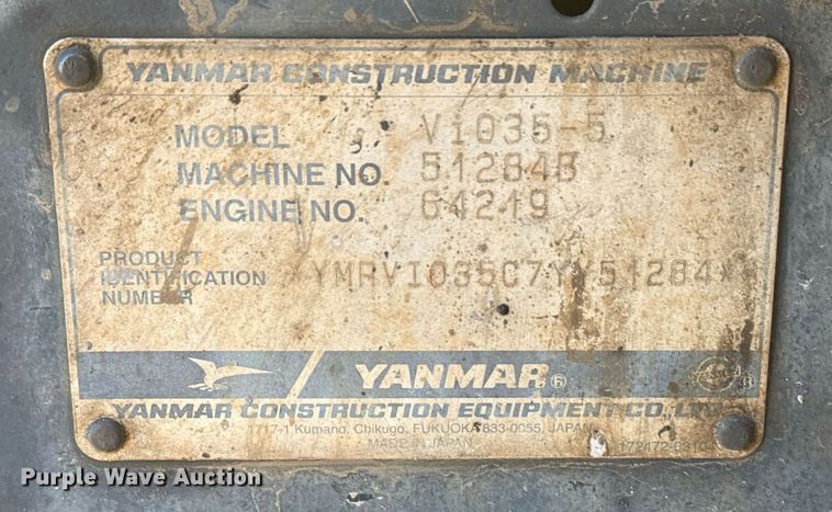 image for item DM5611 2007 Yanmar ViO35-5 mini excavator