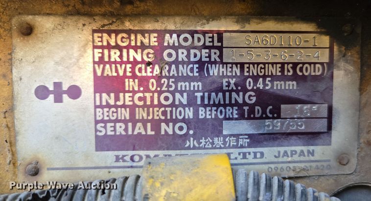 image for item DP6215 1989 Komatsu D66S-1 track loader