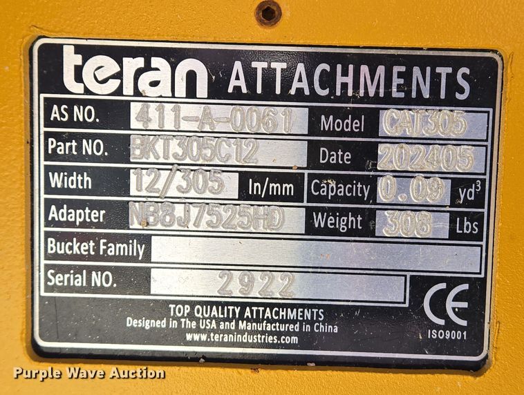 image for item DS5302 Teran Cat305 excavator bucket
