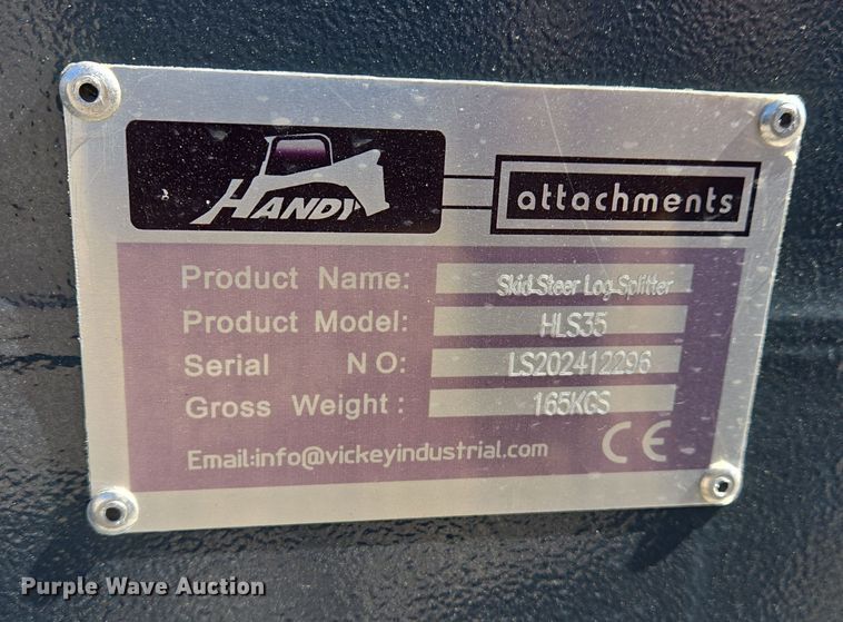 image for item DS5308 Handy HLS35 skid steer log splitter