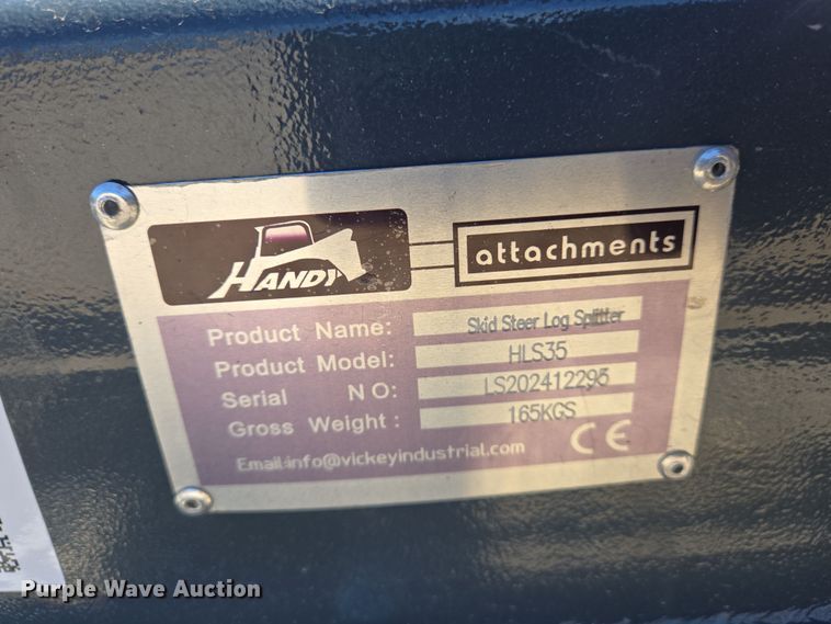 image for item DS5309 Handy HLS35 skid steer log splitter