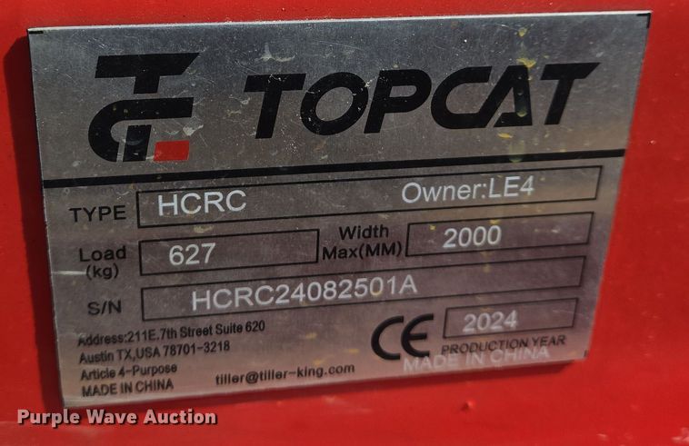 image for item DS5313 2024 AGROTK HCRC skid steer rotary mower